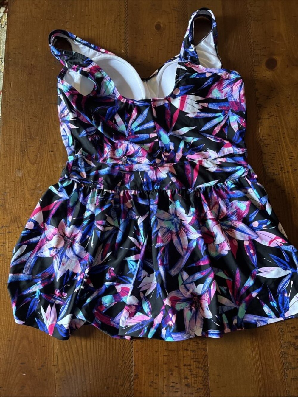 Le Cove Black & Blue One Piece Size 18W - Picture 4 of 8